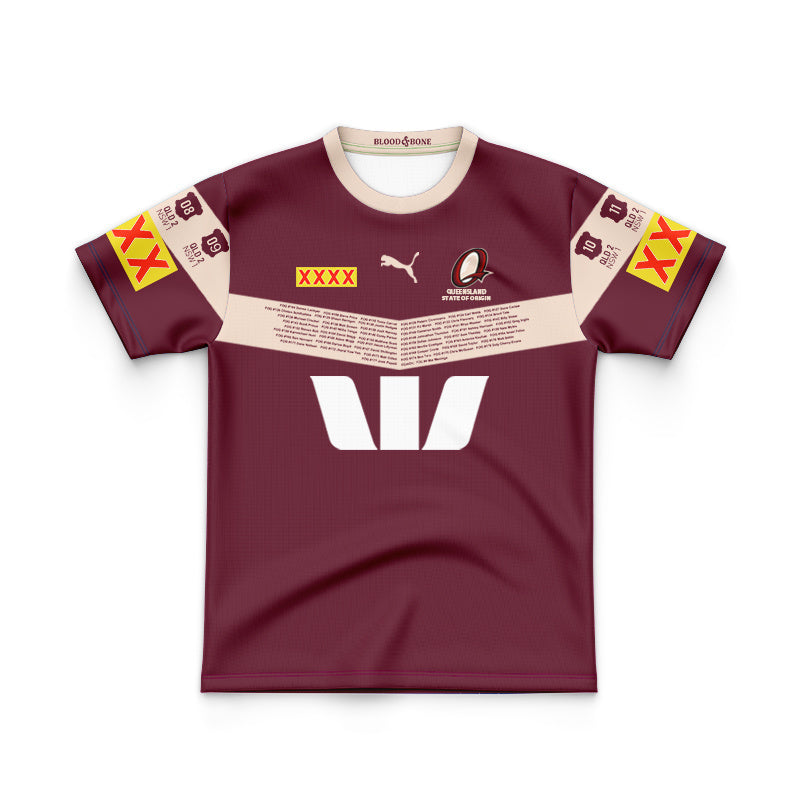 Queensland Maroons 2026 State of Origin Heritage Replica Youth Jersey