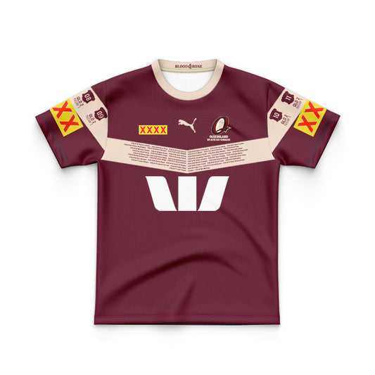 Queensland Maroons 2026 State of Origin Heritage Replica Youth Jersey