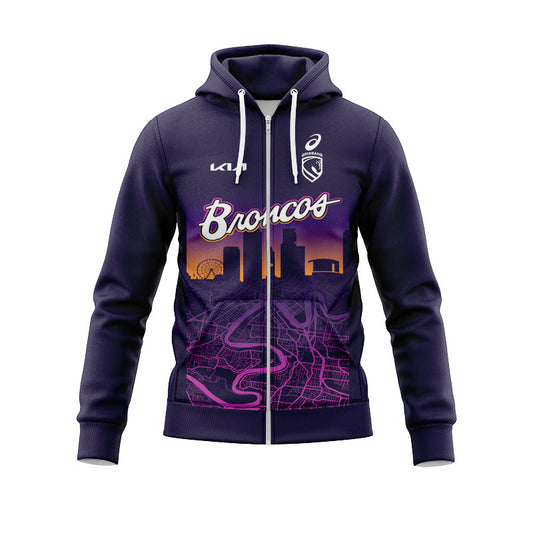 Brisbane Broncos 2026 City Nights Replica Zip Hoodie