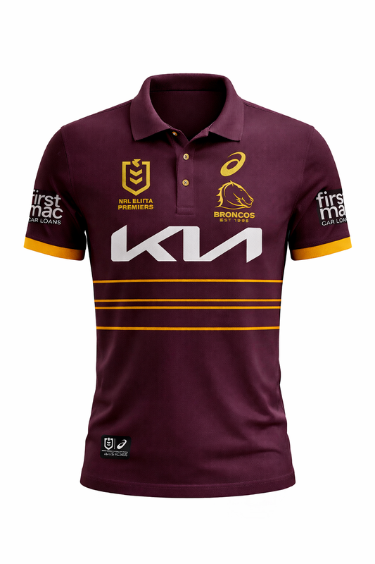 Brisbane Broncos 2025 Home Premiers Collectors Edition Replica Polo