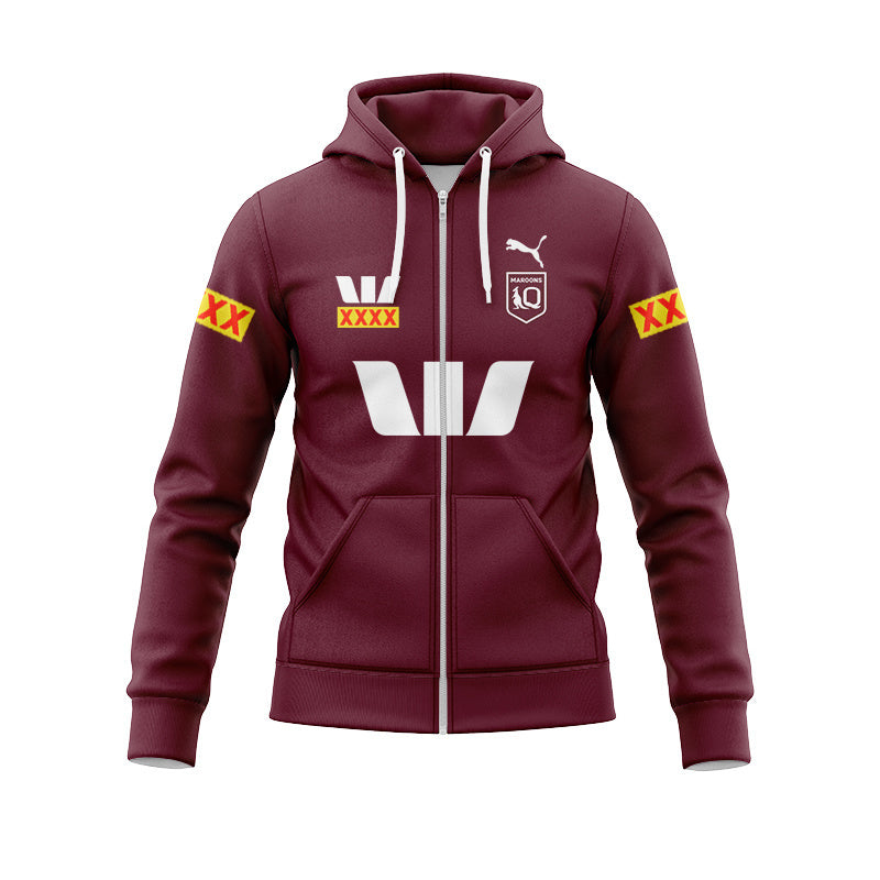 Queensland Maroons 2026 Away Replica Zip Up Hoodie