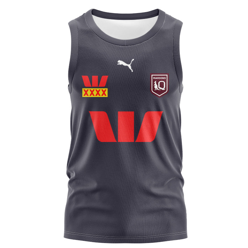 Queensland Maroons 2026 State of Origin Grey Home Replica Singlet