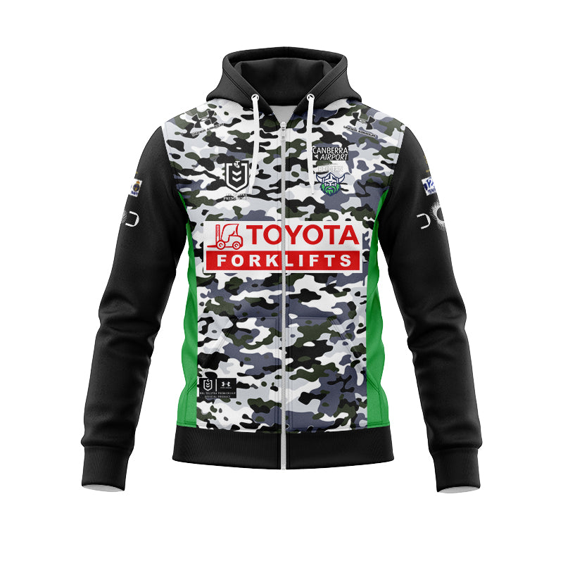 Canberra Raiders 2026 Camo Replica Zip Hoodie