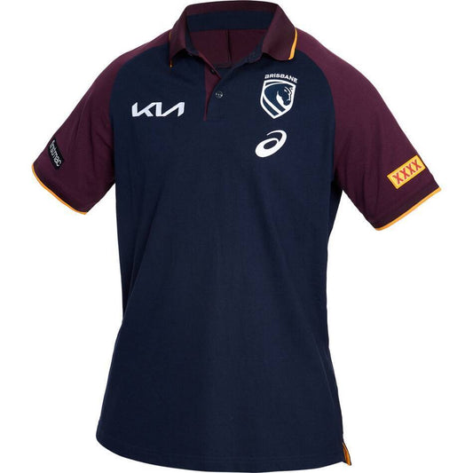 Brisbane Broncos 2026 Navy Media Replica Polo