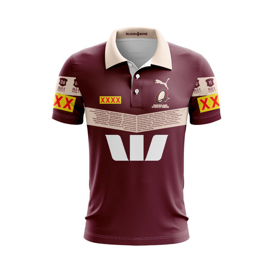 Queensland Maroons 2026 State of Origin Heritage Replica Polo