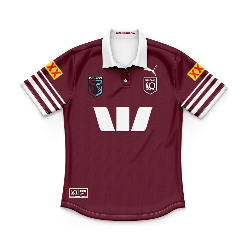 Queensland Maroons 2026 State of Origin Home Replica Youth Polo