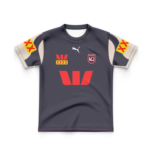 Queensland Maroons 2026 State of Origin Grey Home Replica Youth Jersey