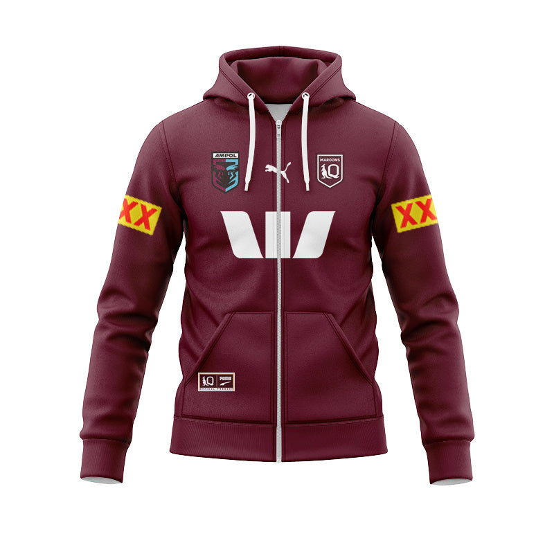 Queensland Maroons 2026 State of Origin Home Replica Zip Up Hoodie