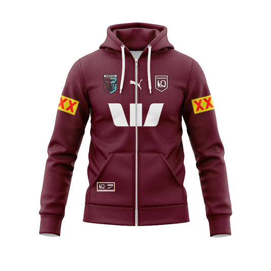 Queensland Maroons 2026 State of Origin Home Replica Zip Up Hoodie