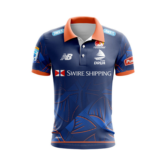 Super Rugby Pacific 2026 Fijian Drua Blue Men's replica Polo