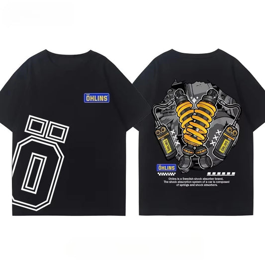 Ohlins Style Motorsport Replica Black Cotton T-Shirt