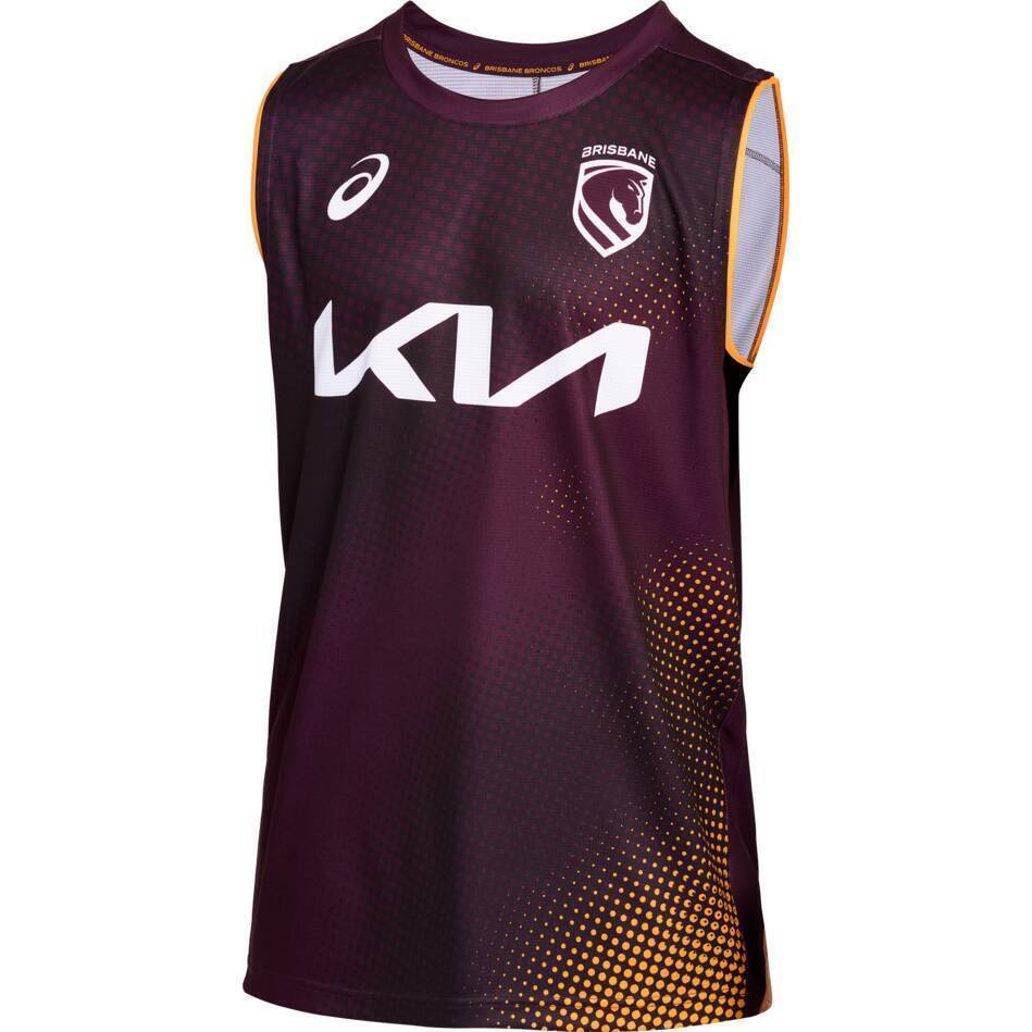 Brisbane Broncos 2026 Maroon Media Replica Singlet