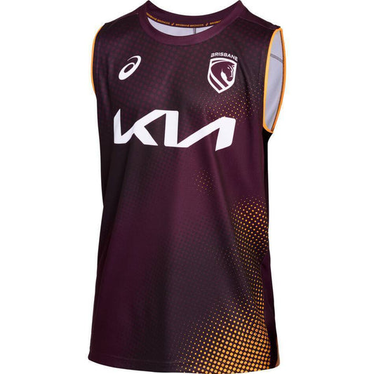 Brisbane Broncos 2026 Maroon Media Replica Singlet