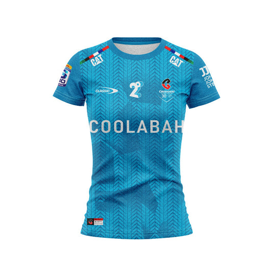 2026 Crusaders 30th Anniversary Heritage Replica Blue Womens T-Shirt
