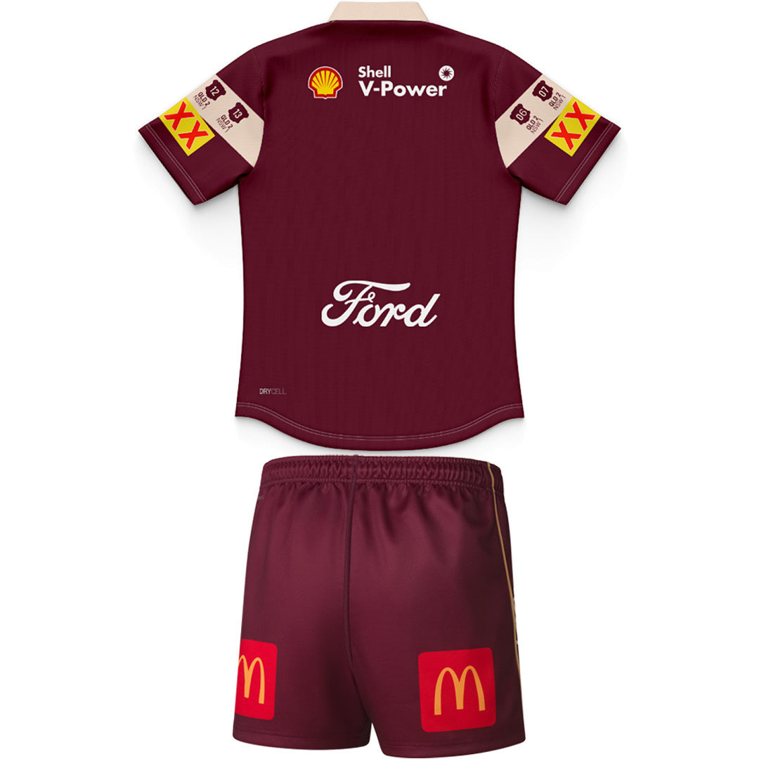 Queensland Maroons 2026 State of Origin Heritage Replica Youth Polo & Shorts Kit