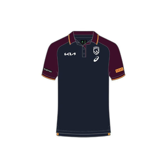 Brisbane Broncos 2026 Womens Navy Media Replica Polo