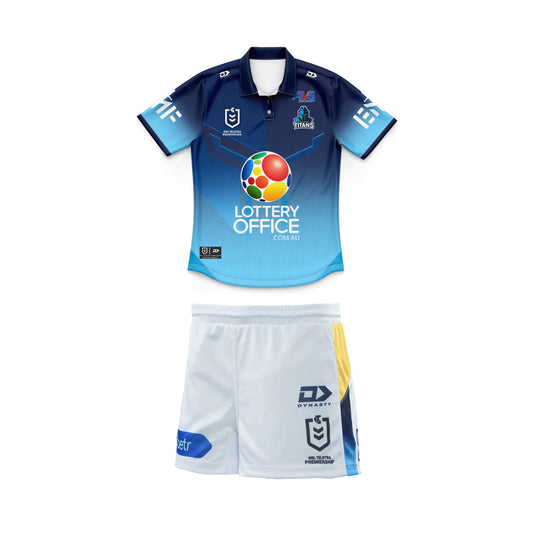 Gold Coast Titans 2026 Home Replica Youth Polo & Shorts Kit