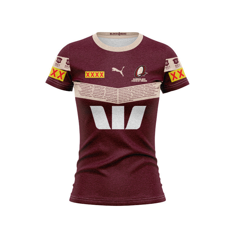 Queensland Maroons 2026 State of Origin Heritage Replica Women's Tee