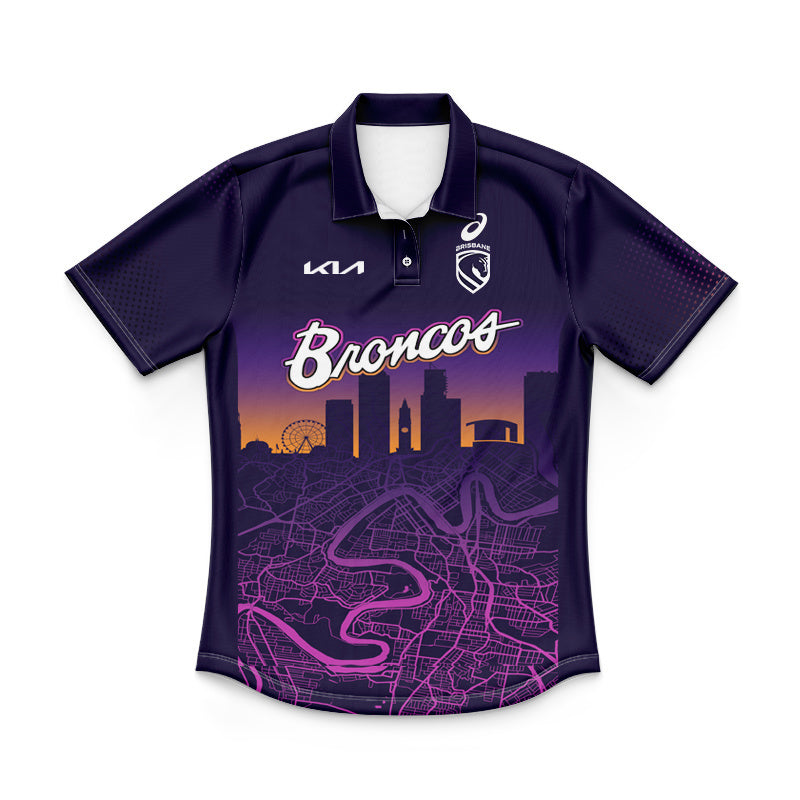 Brisbane Broncos 2026 City Nights Replica Youth Polo