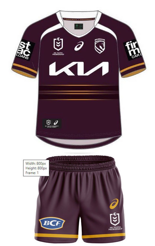 Brisbane Broncos 2026 Home Replica Youth Jersey & Shorts Kit